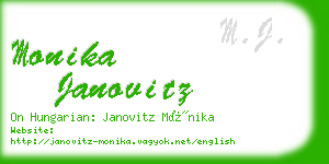 monika janovitz business card